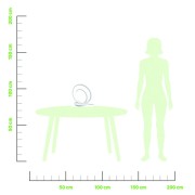 Lampada da tavolo Kara LED integrato bianco Ø25 cm