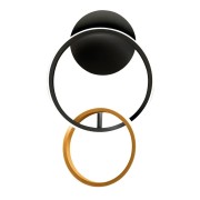 Kara applique LED integrato, metallo nero/oro Novecento