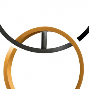 Kara applique LED integrato, metallo nero/oro Novecento 2