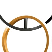 Kara applique LED integrato, metallo nero/oro Novecento dettaglio