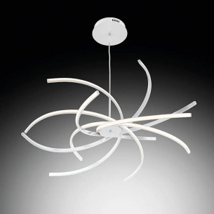 Elettra lampadario LED integrato, metallo bianco, Novecento 2