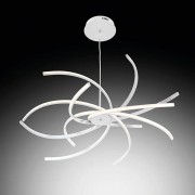 Elettra lampadario LED integrato, metallo bianco, Novecento