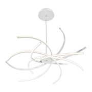 Elettra lampadario LED integrato, metallo bianco, Novecento