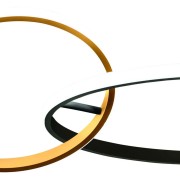 Lampadario kara LED alluminio nero e oro 1600 lm, Novecento dettaglio