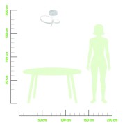 Kara plafoniera LED integrato, alluminio, 1600LM, bianco, Novecento