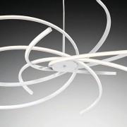 Elettra lampadario LED integrato, metallo bianco, Novecento