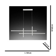 Trinidad lampadario LED integrato, 4 luci, 1900LM, bianco, Novecento