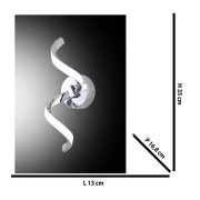 Evelin applique moderno LED, alluminio, 700LM, cromo, Novecento