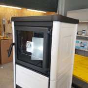 Stufa a legna Nova forno Bianco La Nordica ceramiche