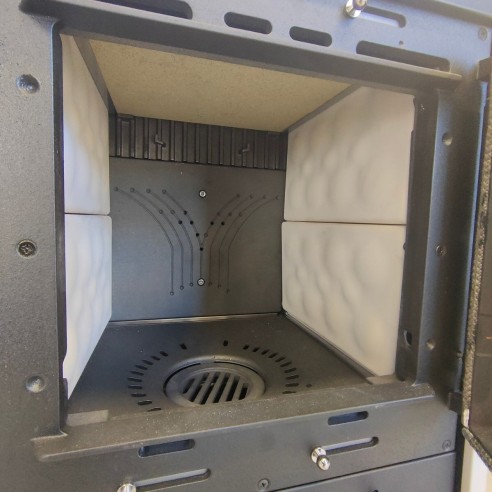 Stufa a legna Nova forno Bianco La Nordica focolare