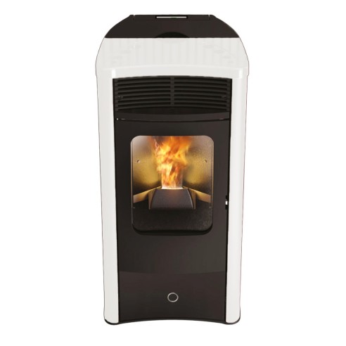 Stufa a pellet ceramica bianco Idro Dore160 H 16,2 kW EK 63