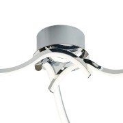 Roxie plafoniera LED, cromo, alluminio, 1400LM, Novecento