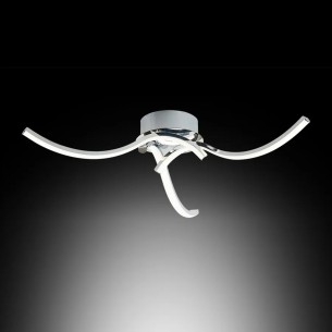 Roxie plafoniera LED, cromo, alluminio, 1400LM, Novecento 2