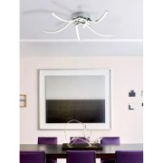 Roxie plafoniera LED, cromo, alluminio, 2300 LM, Novecento