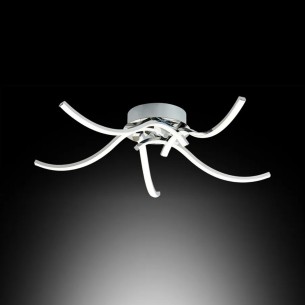 Roxie plafoniera LED, cromo, alluminio, 2300 LM, Novecento 2