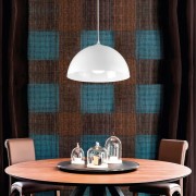 Lampadario Calotta in metallo bianco, E27, Ø 33 cm, Novecento