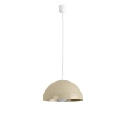 Lampadario Calotta beige in ferro, 1xE27, Ø 33 cm, Novecento