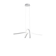 Malika lampadario moderno LED silver, alluminio, 2700LM, Novecento