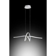 Malika lampadario moderno LED silver, alluminio, 2700LM, Novecento