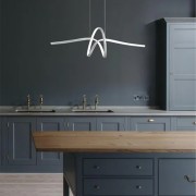 Malika lampadario moderno LED silver, alluminio, 2700LM, Novecento