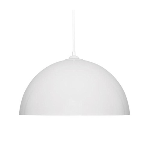 Lampadario Calotta bianco in ferro, 1xE27, Ø 33 cm, Novecento