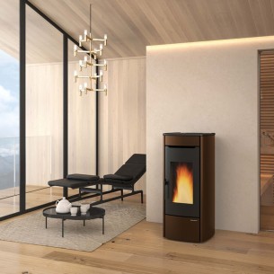 Stufa a pellet bordeaux Idro Marina H13 17,5 kW La Nordica Extraflame 2