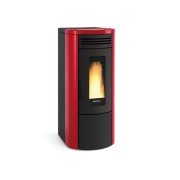 Stufa a pellet ermetica ventilata bordeaux Costanza Idro 17 kW LaNordica Extraflame