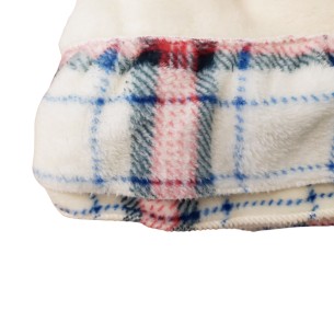 Scott Plaid arredo con balza bianco 130x160 cm Linea Oro 2