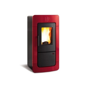 Stufa a pellet maiolica bordeaux Diadema Idro Evo 28 kW LaNordica Extraflame 1276804