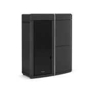 Stufa a pellet ermetica ventilata slim maiolica grigio Evelyne Idro 2.0 18 kW LaNordica Extraflame 1281606