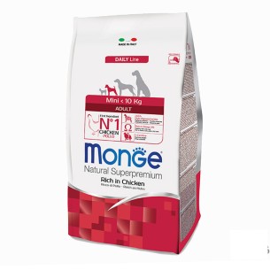 Monge Natural Superpremium Mini Adult ricco in pollo alimento secco cane