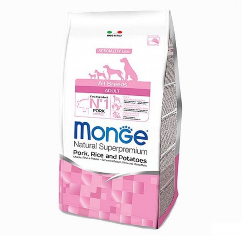Monge Natural Superpremium All Breeds Adult maiale con riso e patate