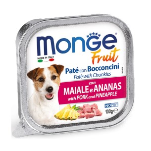 Monge fruit patè e bocconcini con maiale e ananas 100g