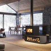 Stufa caminetto a legna Bench 54 Edilkamin ambientata 2