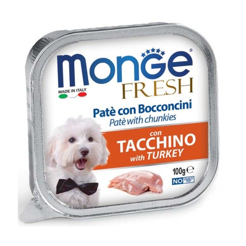 Monge Fresh patè e bocconcini con tacchino 100g