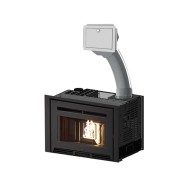 Inserto a pellet ventilato Pellek80 Evo 8,1 kW Ek63 813840 kit a botola caricamento pellet a inserto acceso