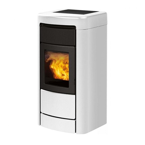 Stufa a pellet canalizzata Layma 2 EVO Bianco opaco Italiana Camini 814910