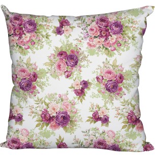 Cuscino arredo Peonia sfoderabile con zip 50x50cm Olibò