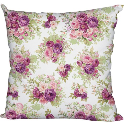 Cuscino arredo Peonia sfoderabile con zip 50x50cm Olibò