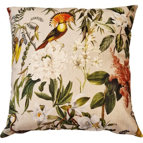 Cuscino arredo Maldivas floreale sfoderabile con zip 50x50 cm Olibò