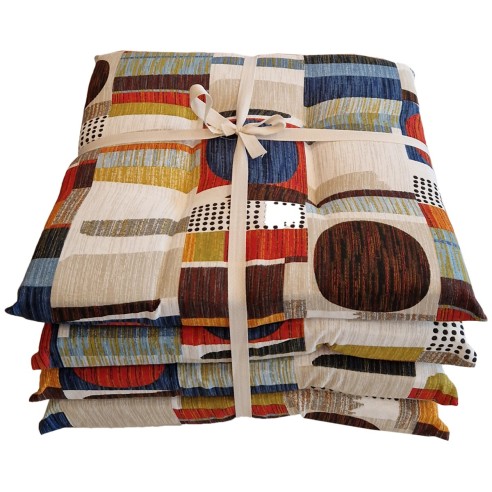 Set 4pz cuscino per sedia Patch 40x40cm Olibò