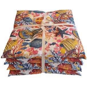 Set 4pz cuscino per sedia Coralli 40x40cm Olibò