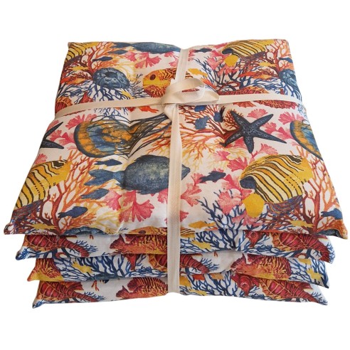 Set 4pz cuscino per sedia Coralli 40x40cm Olibò