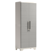 Keter armadio Linear Wood portascope in resina grigio tortora