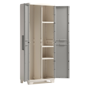 Keter armadio Linear Wood portascope in resina grigio tortora 2