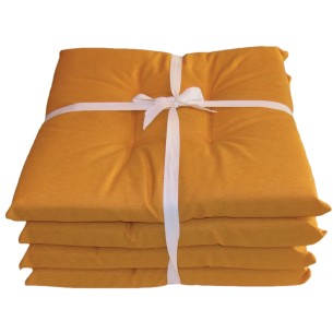 Set 4pz cuscino per sedia Garda giallo 40x40cm Olibò