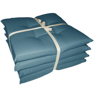 Set 4pz cuscino per sedia Garda blu limoges 40x40cm Olibò