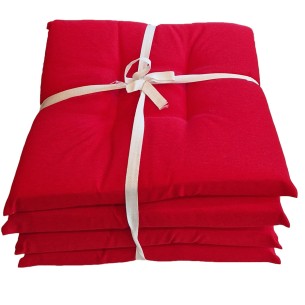 Set 4pz cuscino per sedia Garda rosso 40x40cm Olibò
