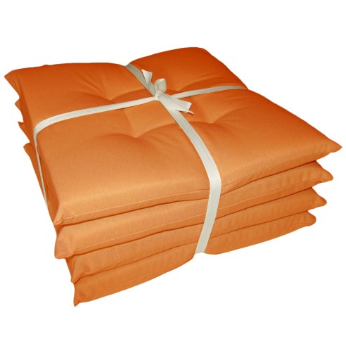 Set 4pz cuscino per sedia Garda arancione 40x40cm Olibò