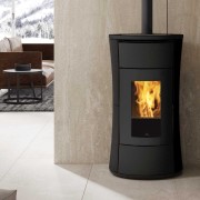 Stufa pellet ventilata canalizzata Cherie 11 EVO Grigio 5* ambient